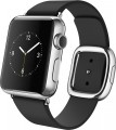 Apple - Apple Watch (first-generation) 38mm Stainless Steel Case - Black Modern Buckle – Large